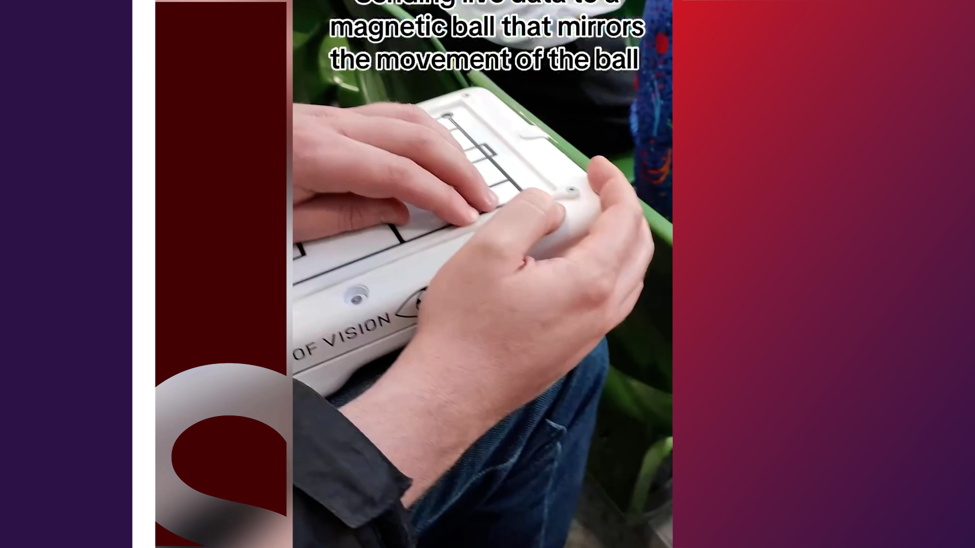 Field of Vision Tablet ធ្វើឲ្យអ្នកមានពិការភ្នែកទទួលអារម្មណ៍ដឹងដូចទស្សនាការប្រកួតពិតៗ